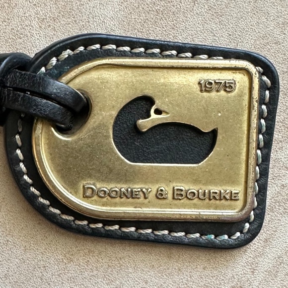 Dooney & Bourke Black Nylon Crossbody Bag with leather trim and pink interior - Picture 3 of 16